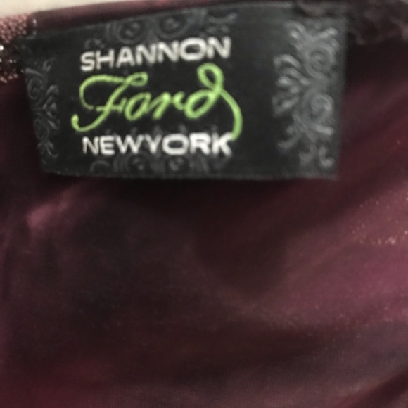 Purple maroon glitter blouse with silver glitter flowers, size large - Picture 2 of 2